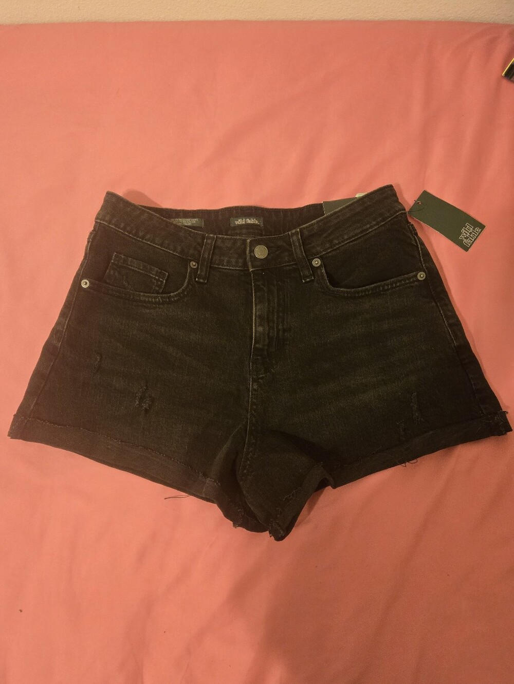 wild fable Black‎ High-Rise Denim Shorts